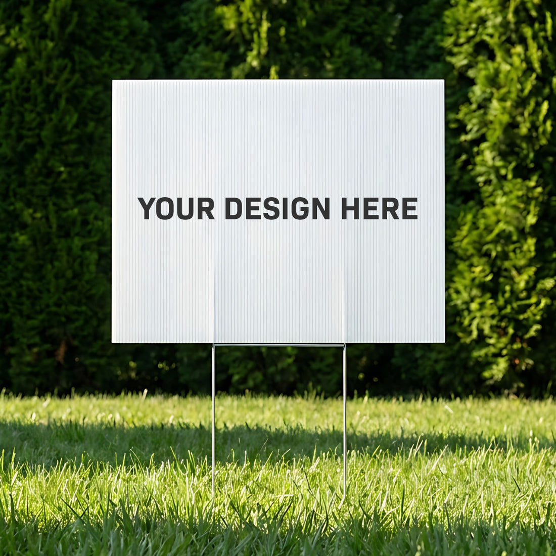 Corrugated plastic yard sign (D-Board) for real estate, events and business promotion