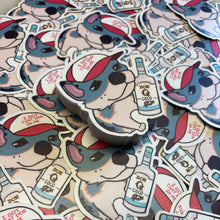 Custom die cut vinyl stickers cut to the shape of the design